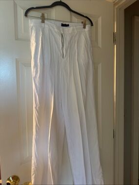 Vineyard Vines White High-Rise Wide-Leg Pants